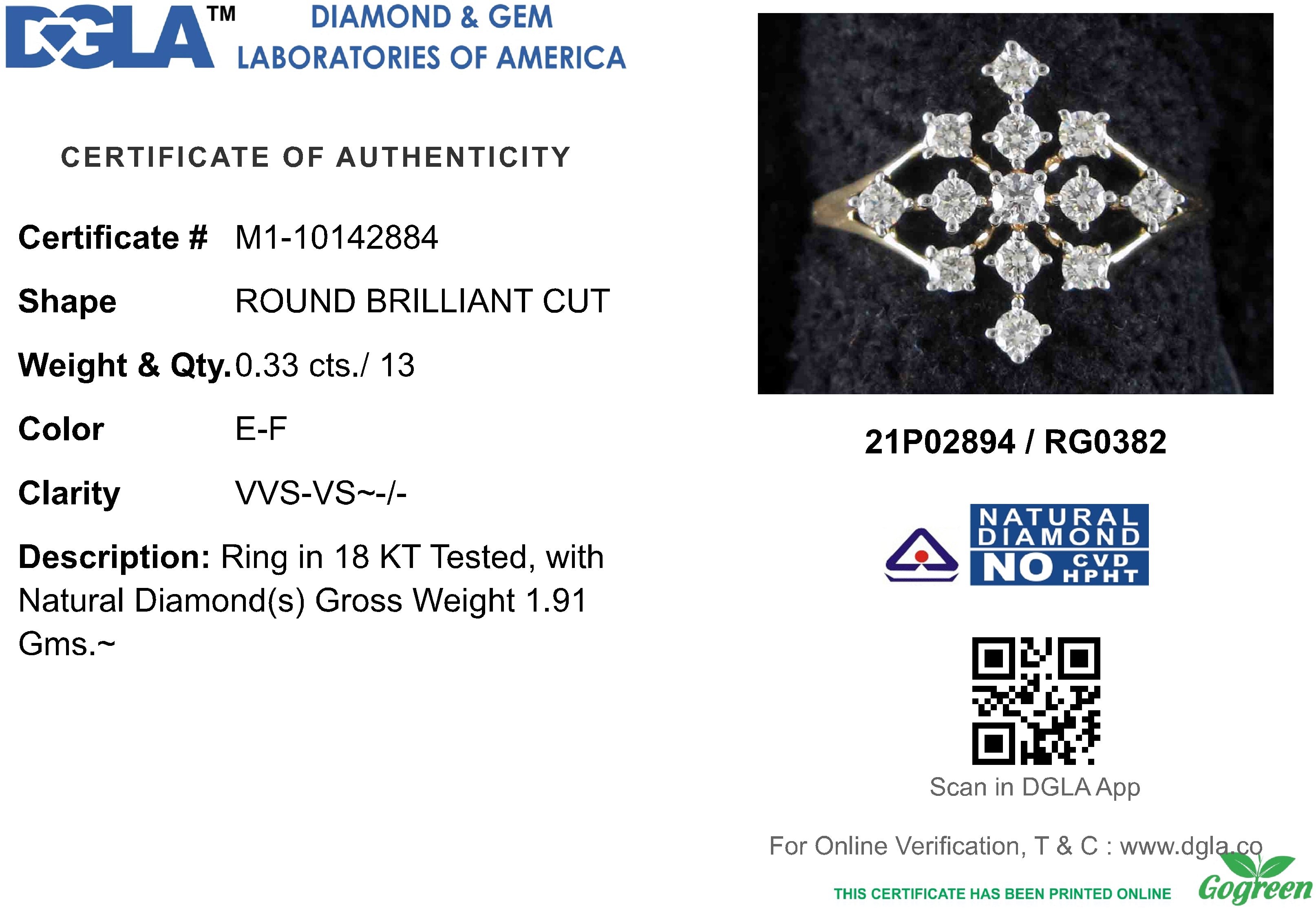 18k Yellow Gold and Diamond Fancy Ring in size 5.5 and total gold weight of 1.91g