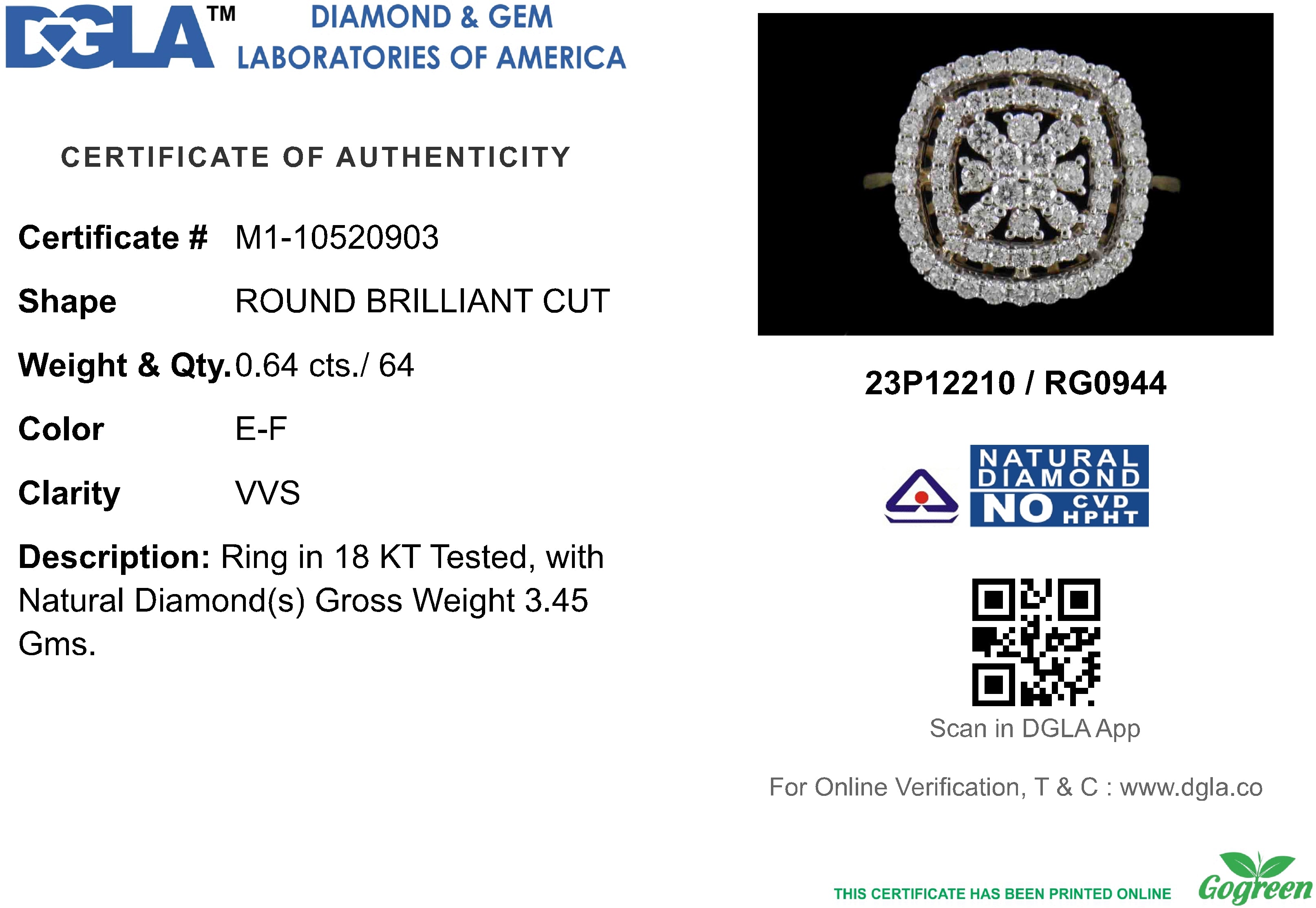 18k Yellow Gold and Diamond Fancy Ring in size 5.5 and total gold weight of 3.45g