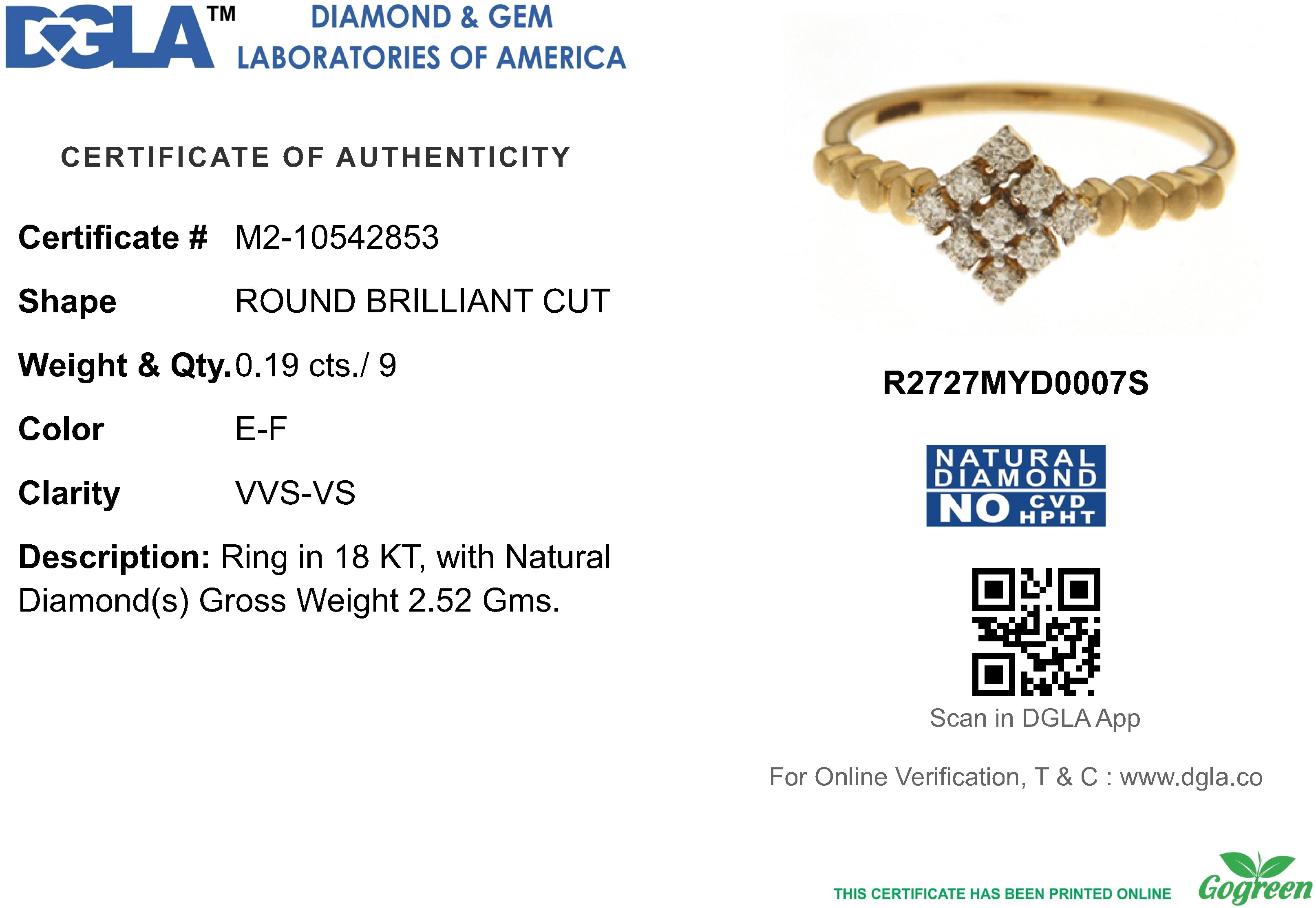 18k Yellow Gold and Diamond Fancy Ring in size 5.5 and total gold weight of 2.52g
