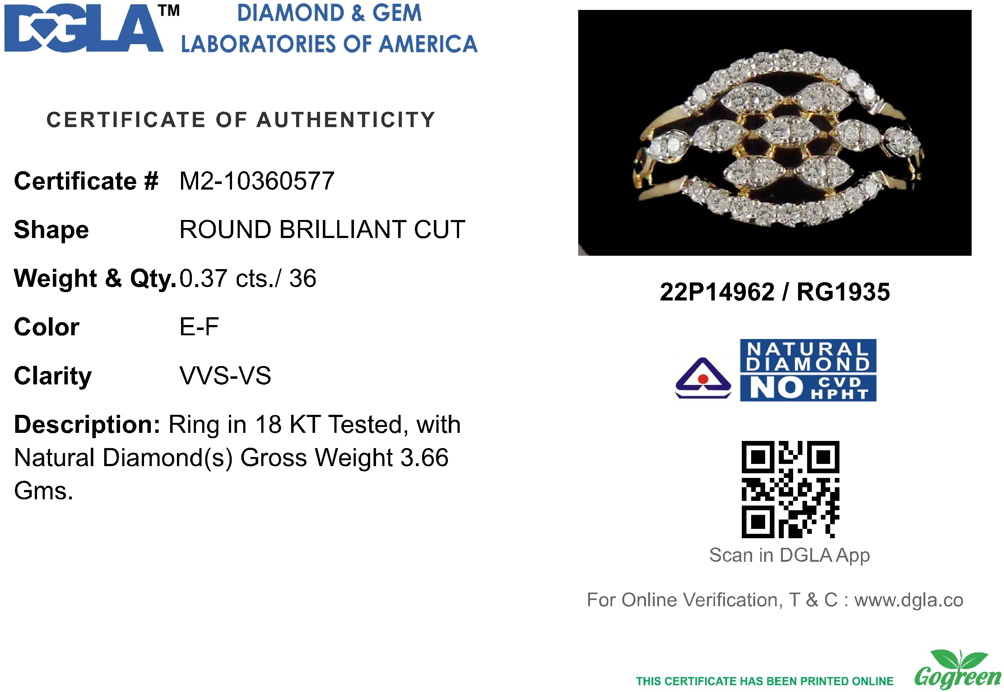 18k Yellow Gold and Diamond Fancy Ring in size 5.5 and total gold weight of 3.66g