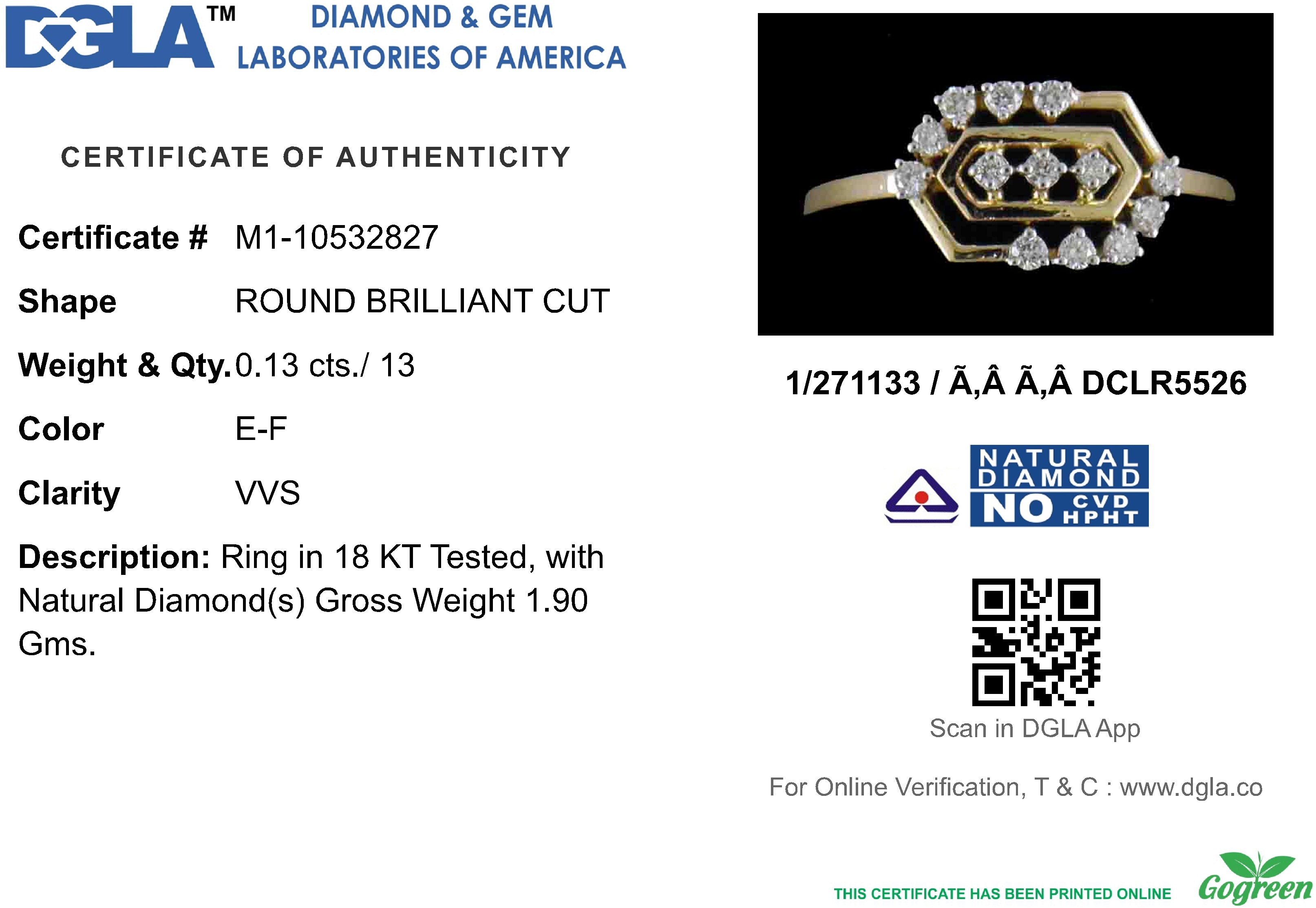 18k Yellow Gold and Diamond Fancy Ring in size 5.5 and total gold weight of 1.9g