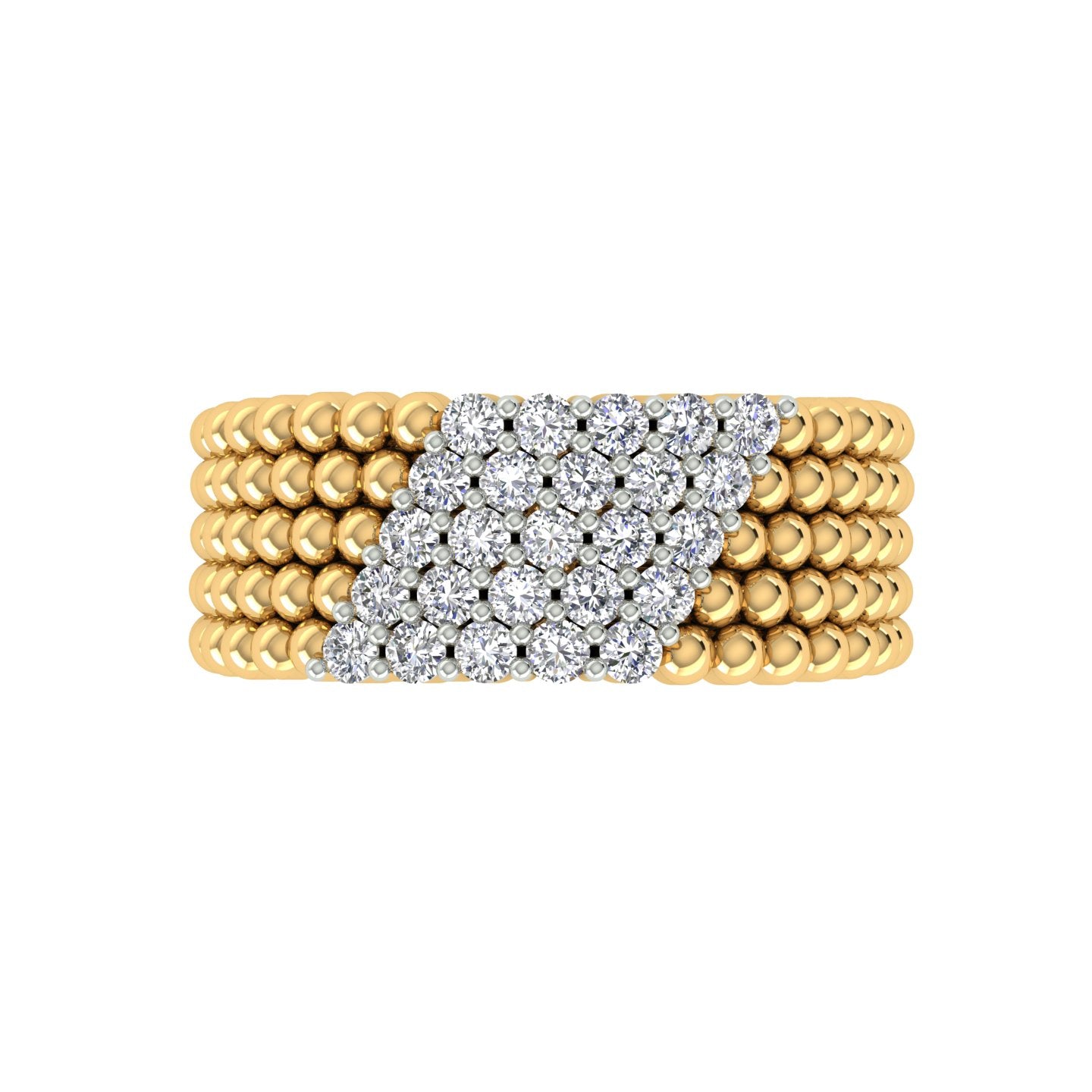 18k Yellow Gold and Diamond Fancy Ring in size 6 and total gold weight of 5.85g