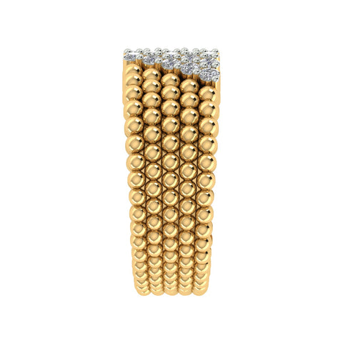 18k Yellow Gold and Diamond Fancy Ring in size 6 and total gold weight of 5.85g