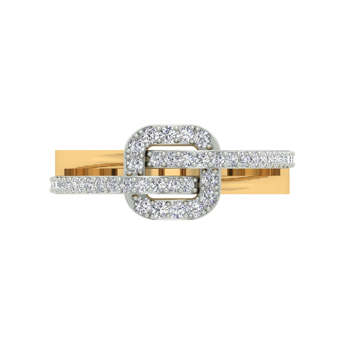 18k Yellow Gold and Diamond Fancy Ring in size and total gold weight of 2.68g