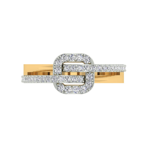 18k Yellow Gold and Diamond Fancy Ring in size and total gold weight of 2.68g