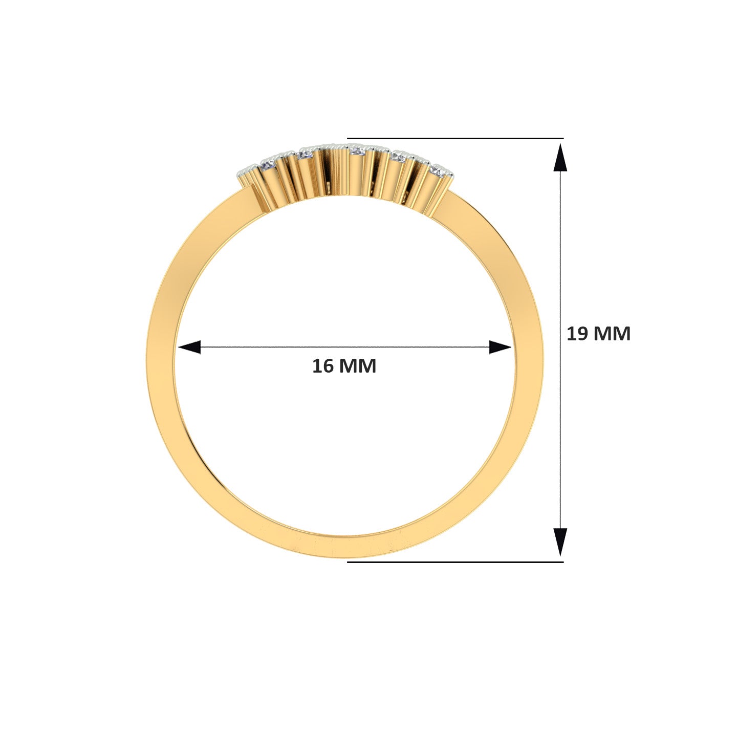 18k Yellow Gold and Diamond Fancy Ring in size 5.5 and total gold weight of 2.77g