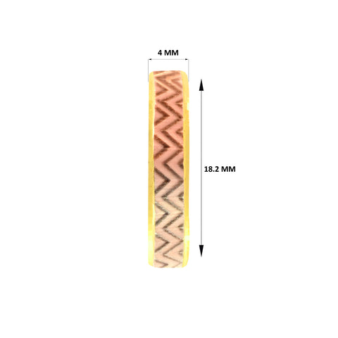 22k Two-Tone Gold Fancy Band Ring in size 8.2 and total gold weight of 2.82g