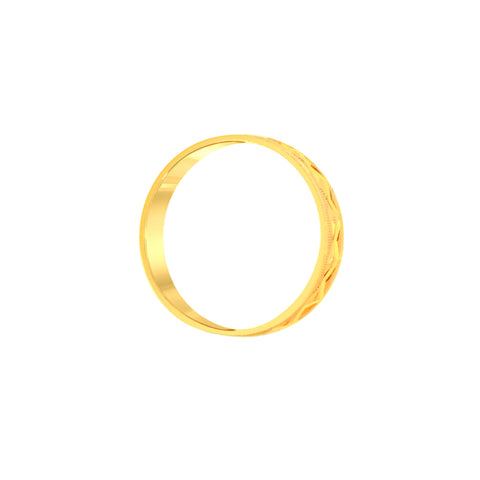 22k Two-Tone Gold Fancy Band Ring in size 6.7 and total gold weight of 2.29g