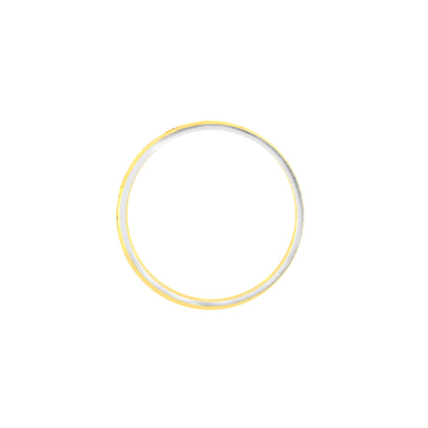 22k Two-Tone Gold Fancy Band Ring in size 8 and total gold weight of 2.89g
