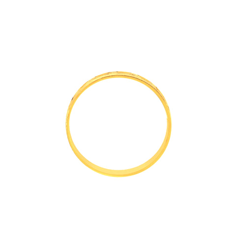 22k Two-Tone Gold Band Ring in size 7.6 and total gold weight of 1.85g