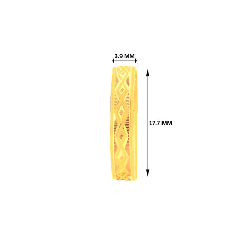 22k Two-Tone Gold Band Ring in size 7.6 and total gold weight of 1.85g