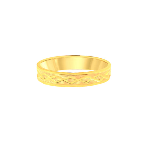 22k Two-Tone Gold Band Ring in size 7.6 and total gold weight of 1.85g