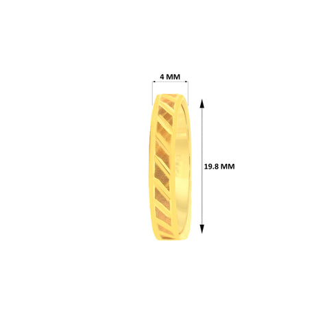 22k Two-Tone Gold Band Ring in size 6.8 and total gold weight of 2.77g