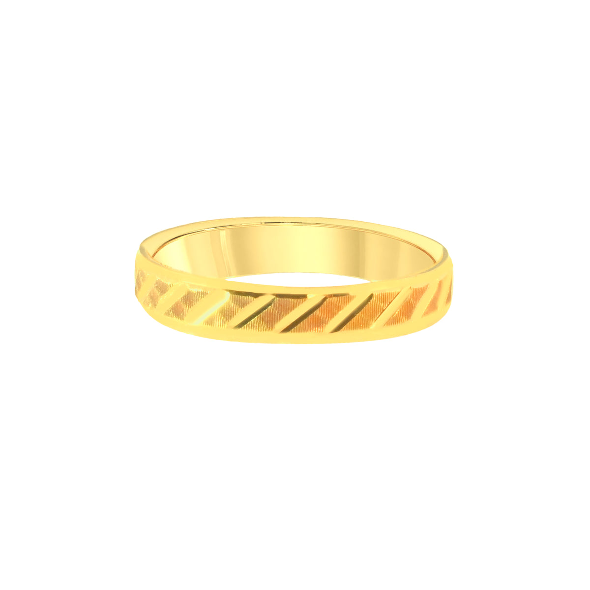 22k Two-Tone Gold Band Ring in size 6.8 and total gold weight of 2.77g