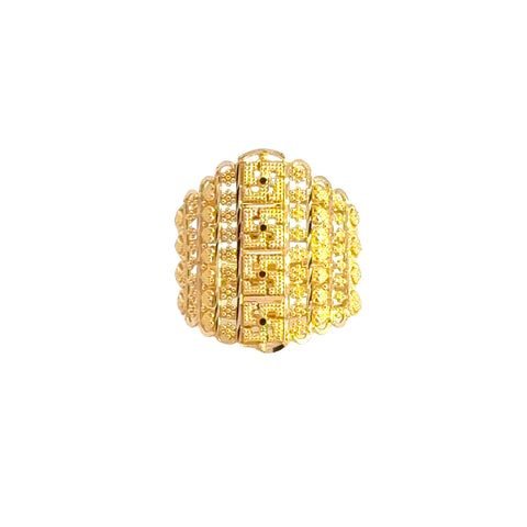 22k Yellow Gold Filigree Stacked Ring measuring 7.5