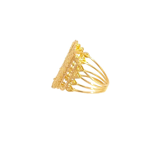 22k Yellow Gold Filigree Stacked Ring measuring 7.5