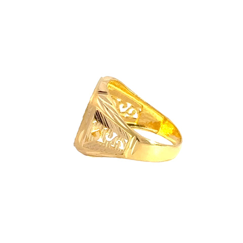 22k Yellow Gold Large Khanda Religious Ring measuring 10.5