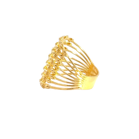 22k Yellow Gold Filigree Stacked Ring measuring 8.5