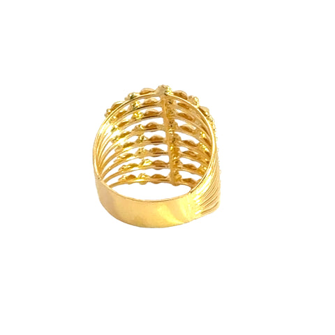 22k Yellow Gold Filigree Stacked Ring measuring 8.5