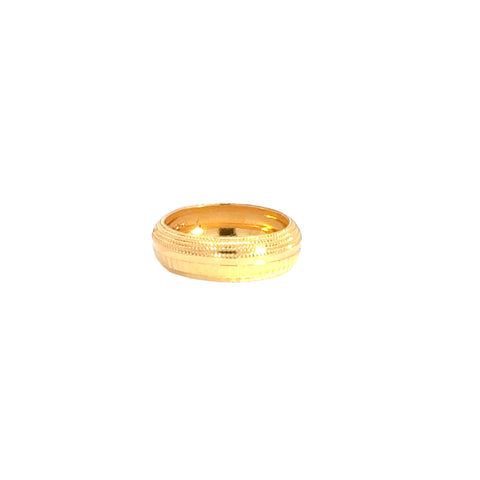 22k Yellow Gold Fancy Band Ring measuring 5.5