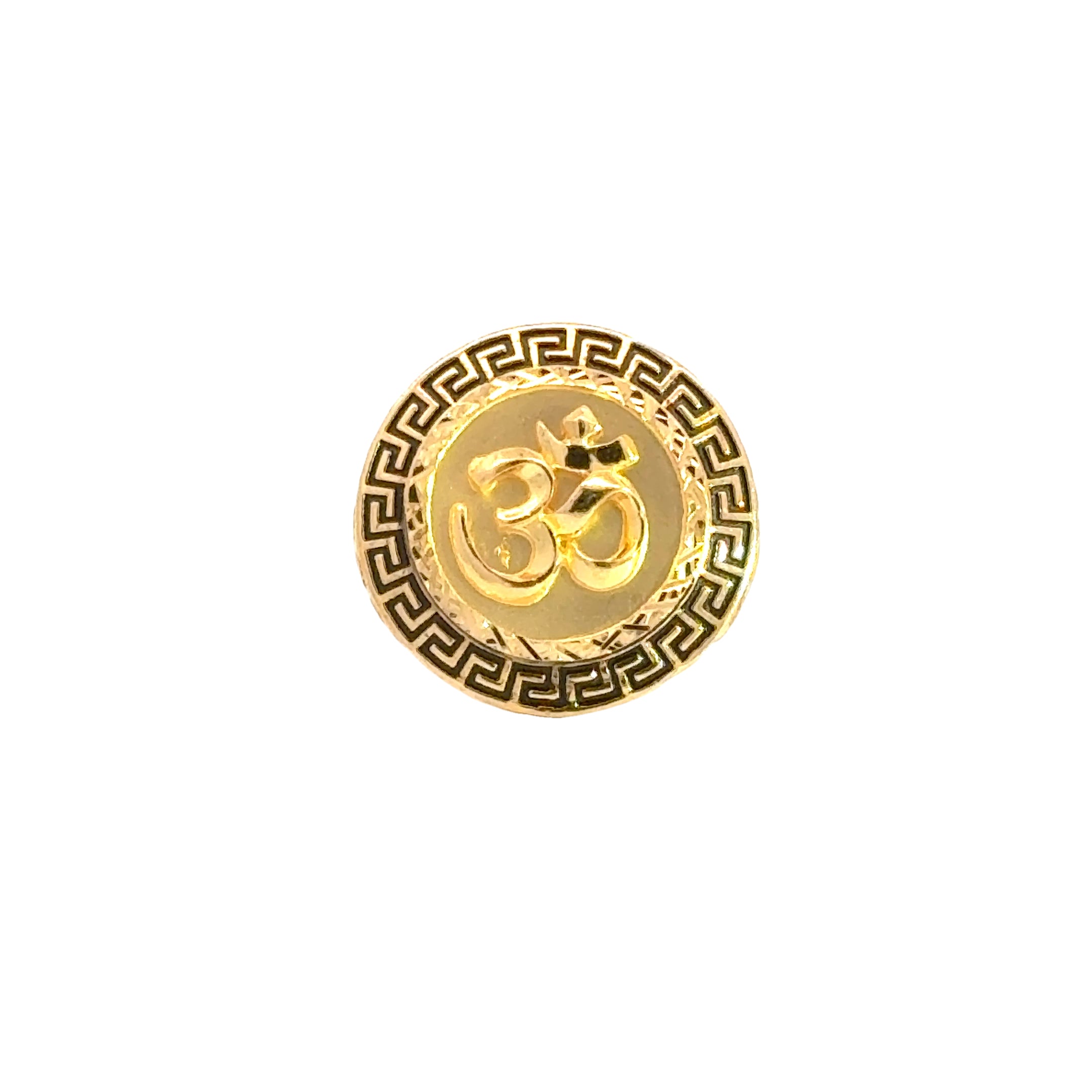 22k Yellow Gold Large Om Religious Ring measuring 10