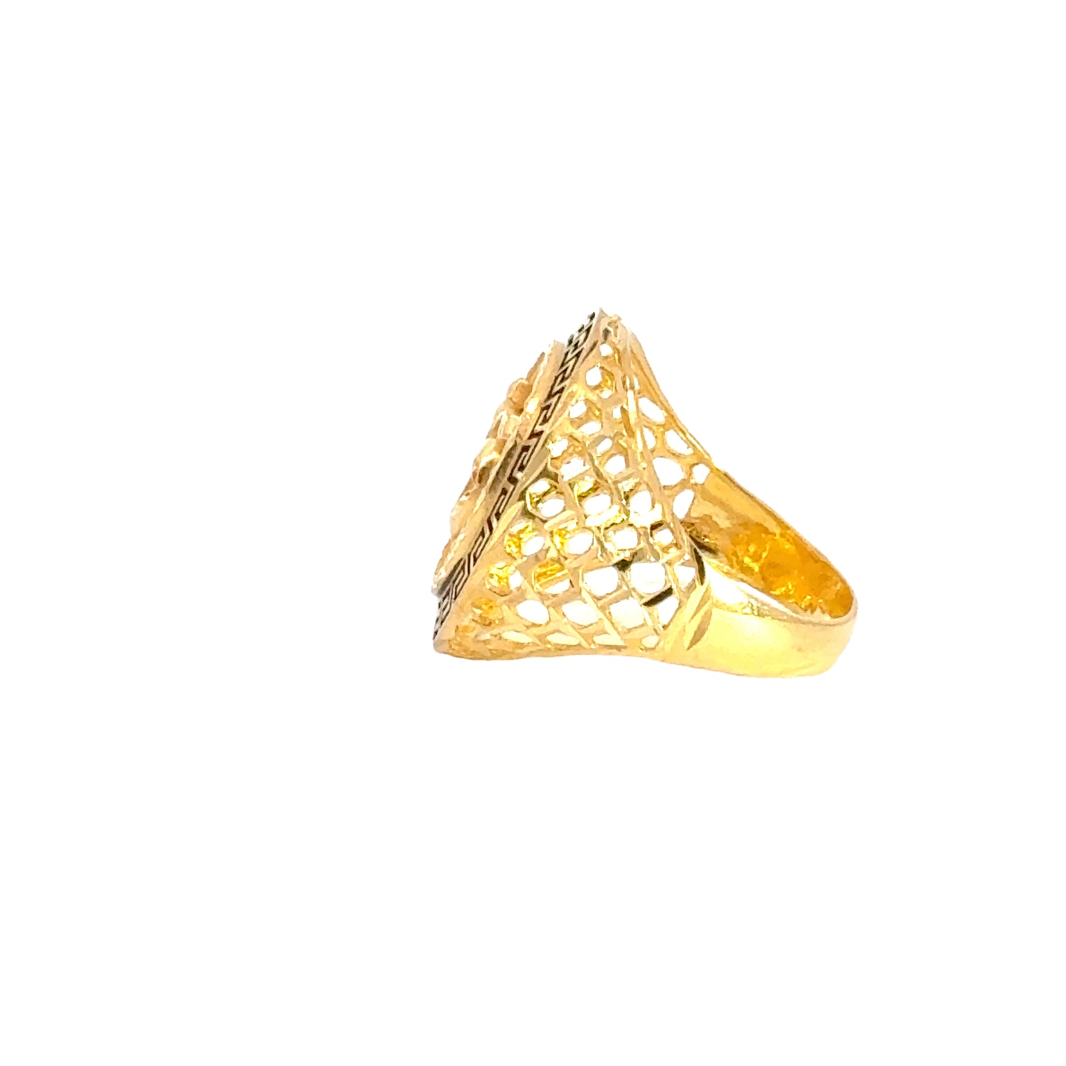 22k Yellow Gold Large Om Religious Ring measuring 10