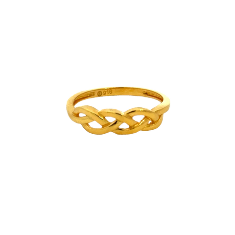 22k Yellow Gold Cocktail Antique Rings in size 6 and total gold weight of 2.1g