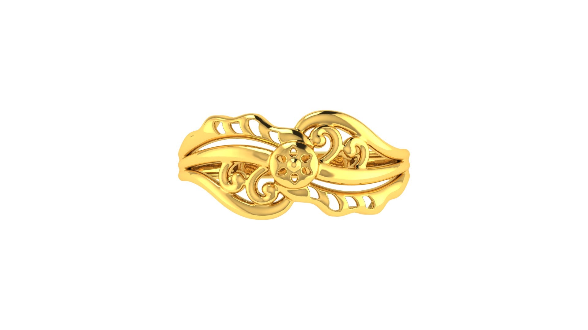 22k Yellow Gold Religious Om Rings in size 10 and total gold weight of 5.26g