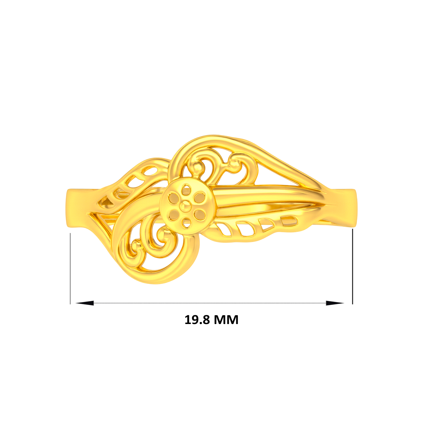 22k Yellow Gold Religious Om Rings in size 10 and total gold weight of 5.26g