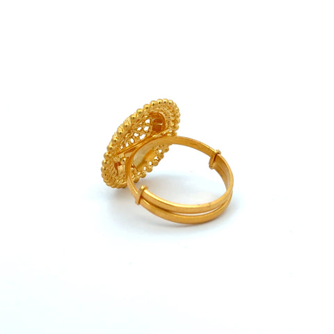 22k Yellow Gold Filigree Adjustable Rings in size 6 - 10 and total gold weight of 4.92g