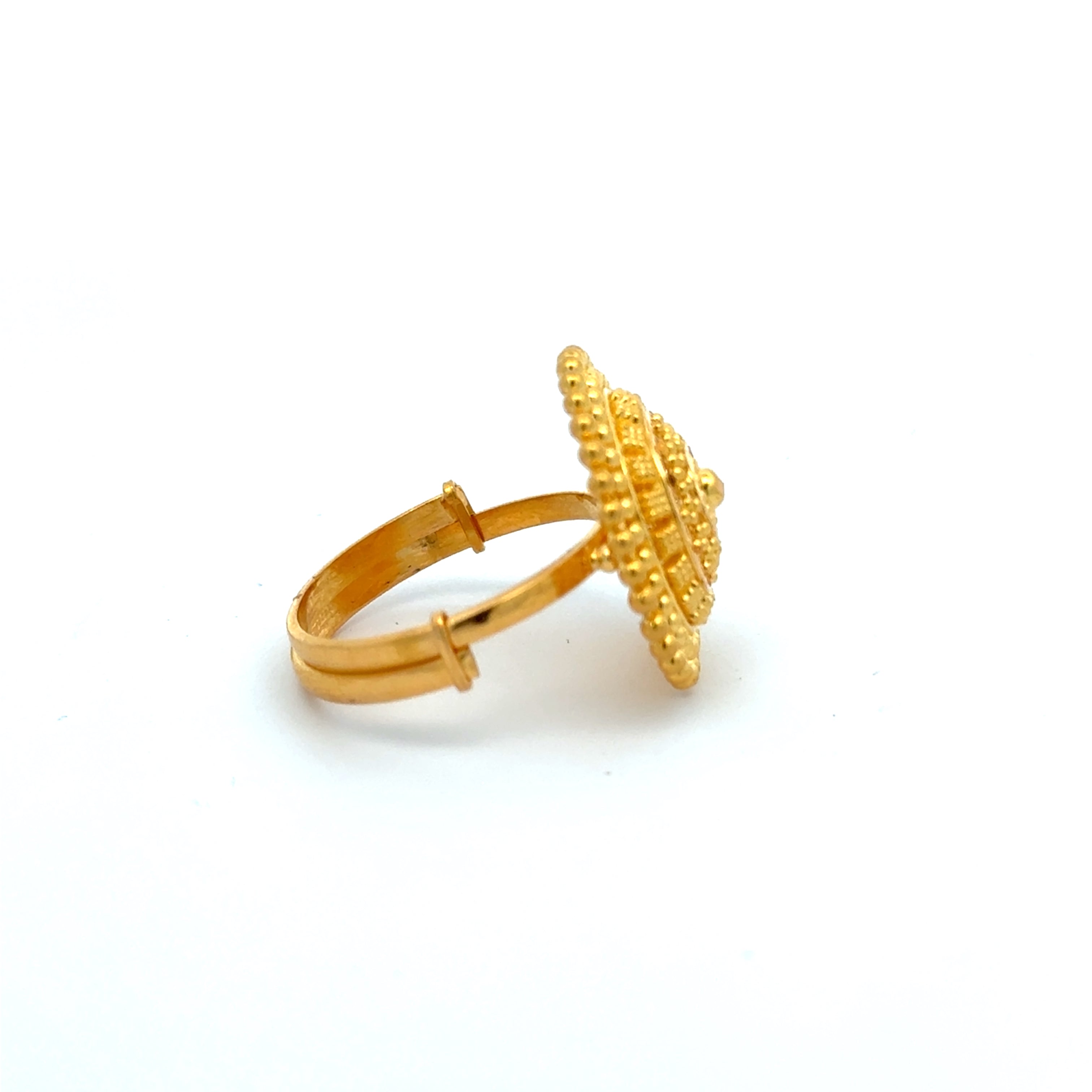 22k Yellow Gold Filigree Adjustable Rings in size 6 - 10 and total gold weight of 4.92g