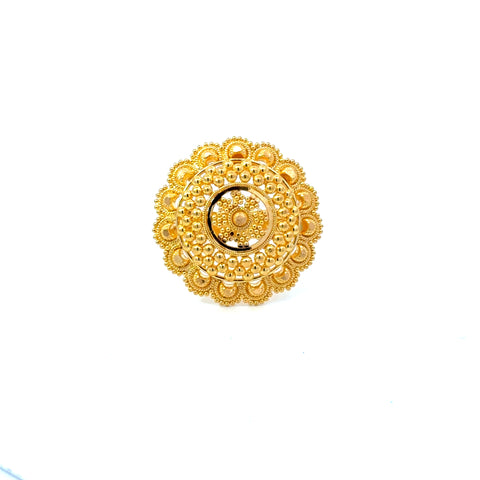 22k Yellow Gold Filigree Adjustable Rings in size 6 - 10 and total gold weight of 5.95g