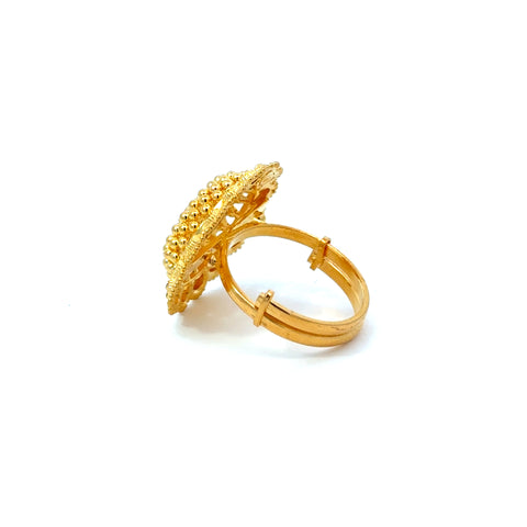 22k Yellow Gold Filigree Adjustable Rings in size 6 - 10 and total gold weight of 5.95g