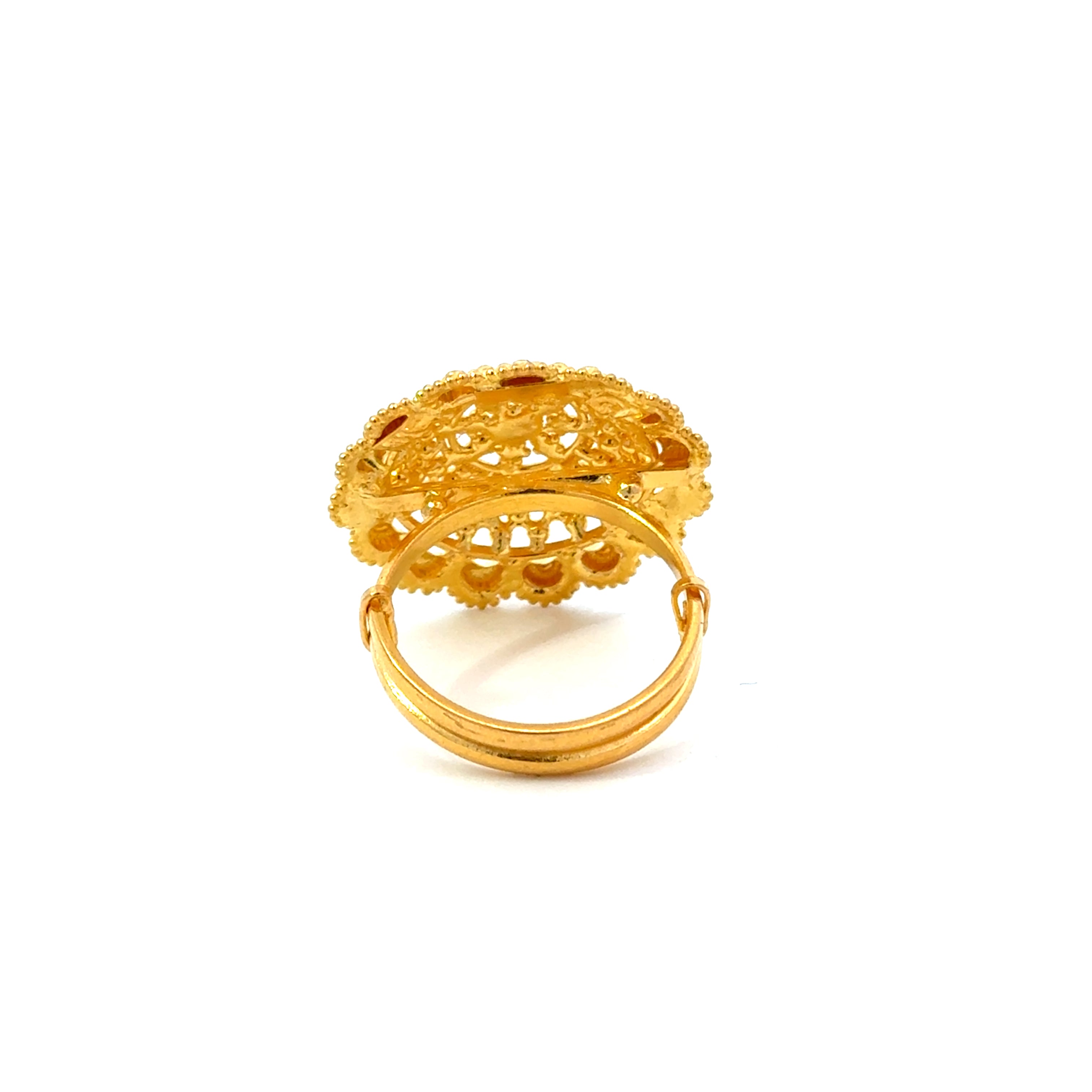 22k Yellow Gold Filigree Adjustable Rings in size 6 - 10 and total gold weight of 5.95g