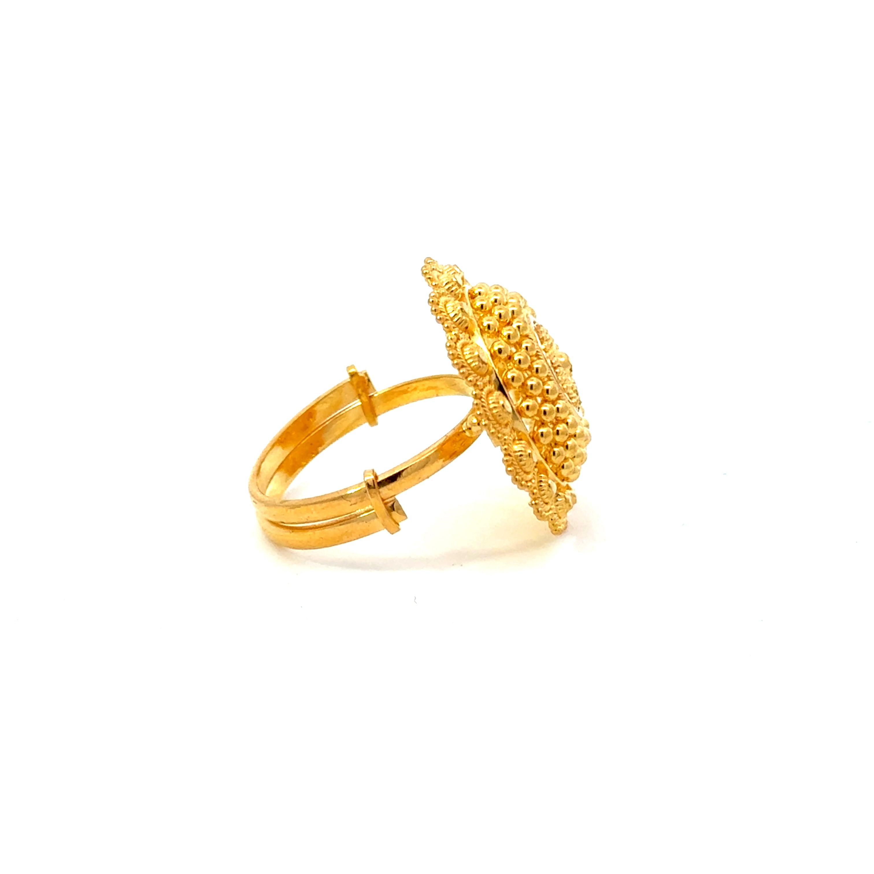 22k Yellow Gold Filigree Adjustable Rings in size 6 - 10 and total gold weight of 5.95g