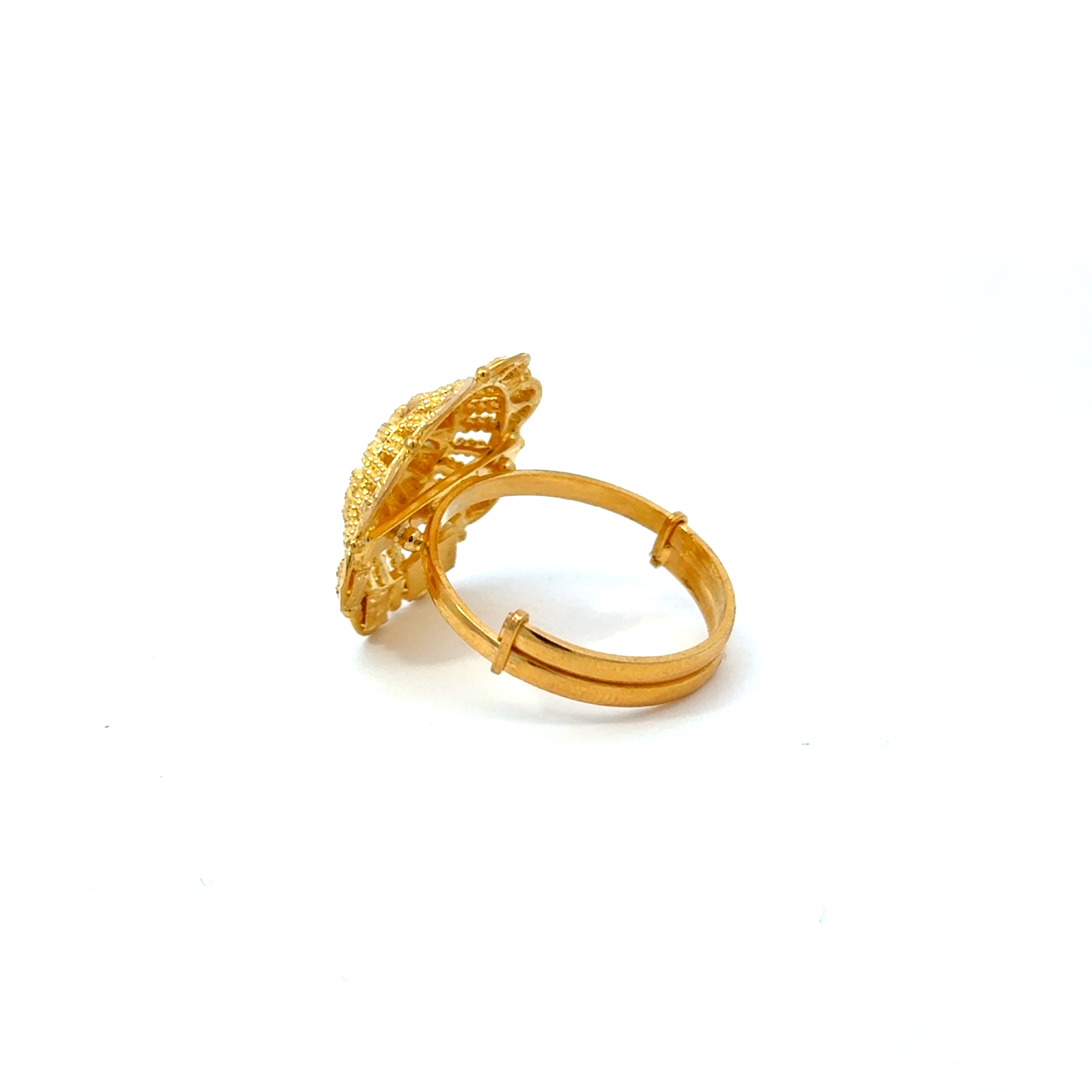 22k Yellow Gold Filigree Adjustable Rings in size 6 - 10 and total gold weight of 5.47g