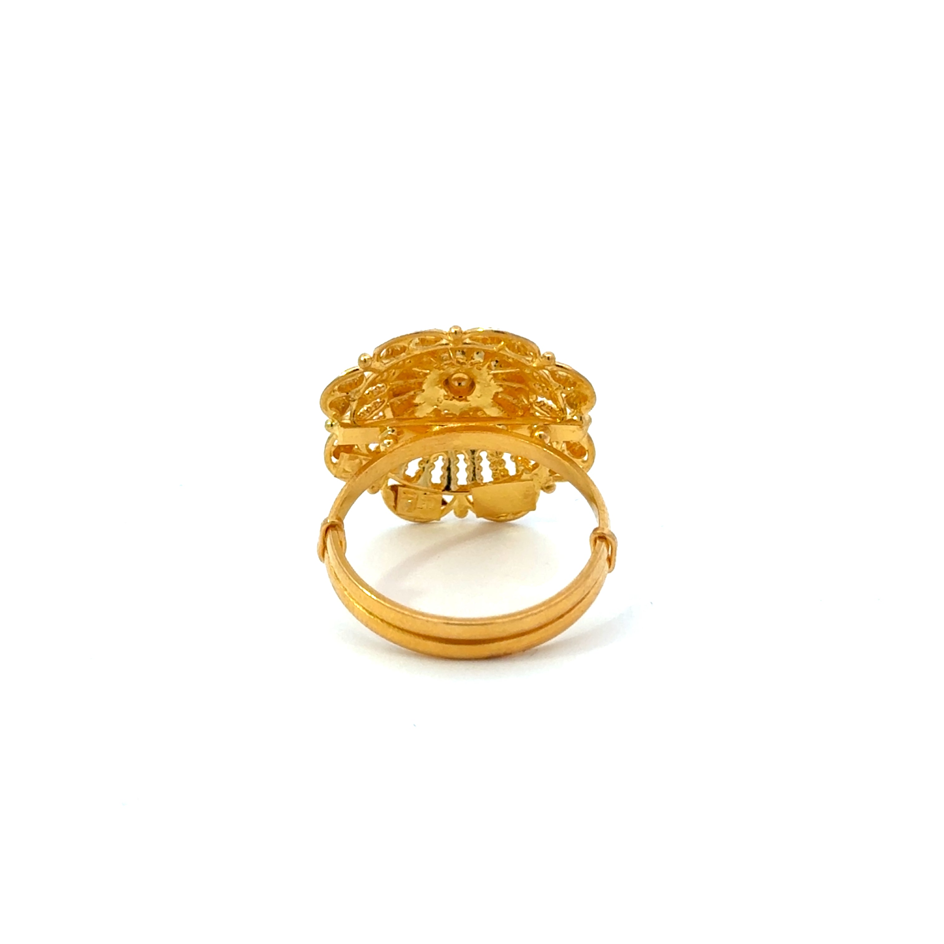 22k Yellow Gold Filigree Adjustable Rings in size 6 - 10 and total gold weight of 5.47g