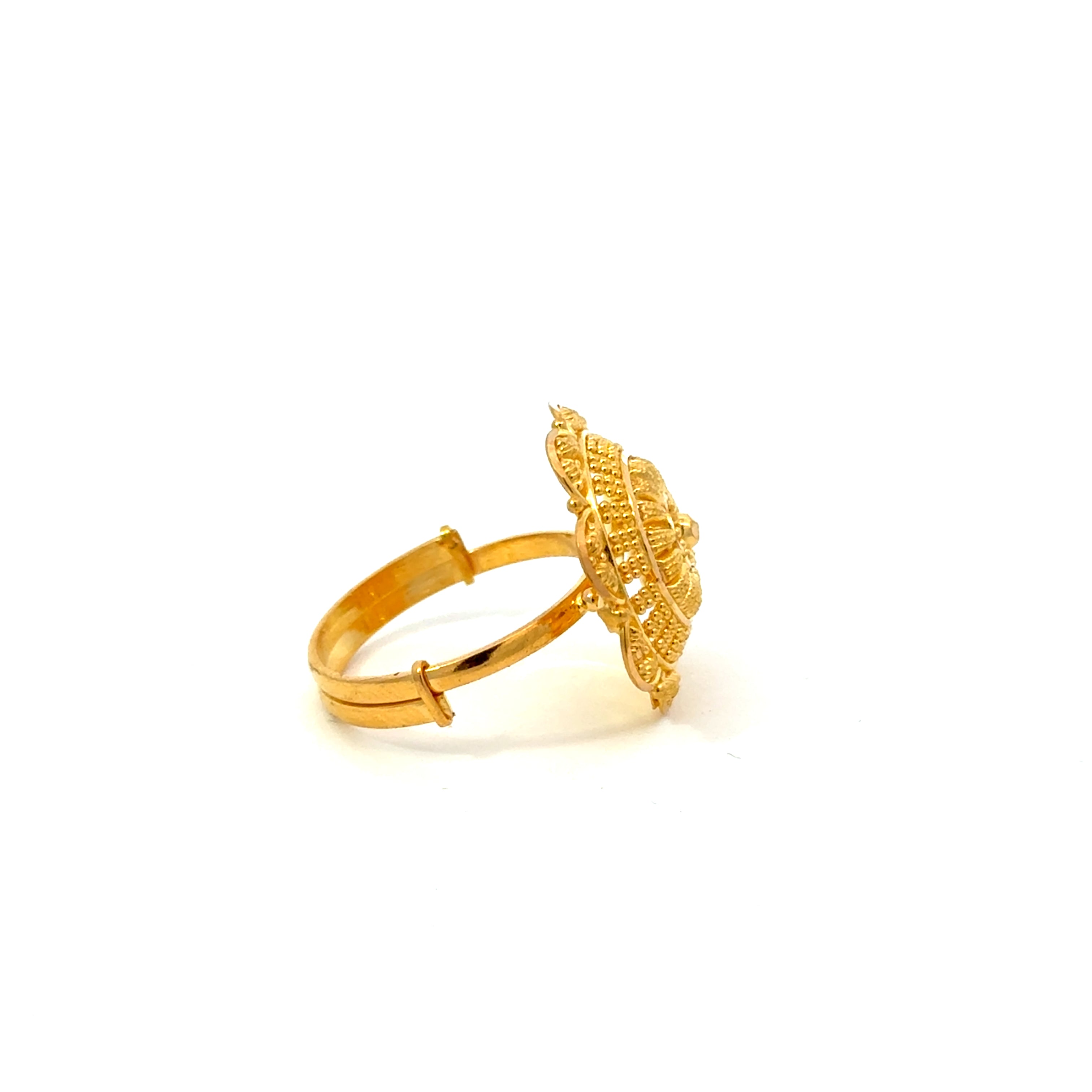 22k Yellow Gold Filigree Adjustable Rings in size 6 - 10 and total gold weight of 5.47g