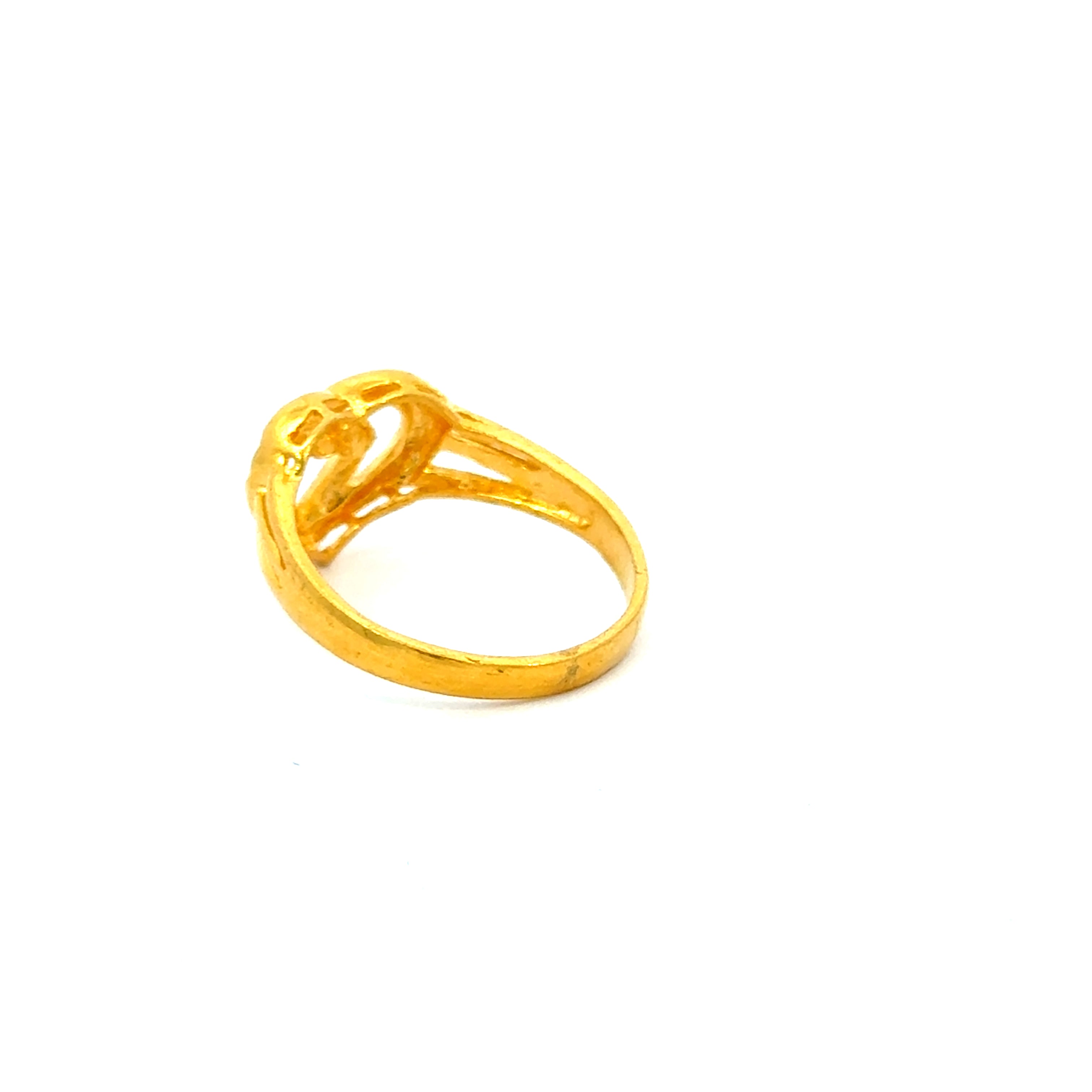 22k Yellow Gold Cocktail Fancy Heart  Rings in size 6.6 and total gold weight of 2.88g