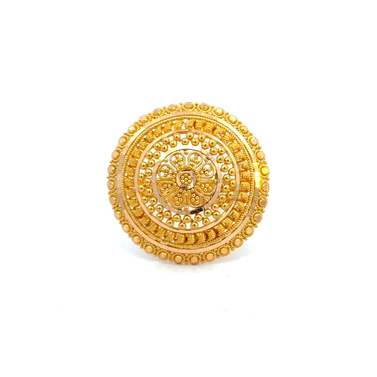 22k Yellow Gold Filigree Adjustable Cocktail  Rings in size 6 - 10 and total gold weight of 8.3g