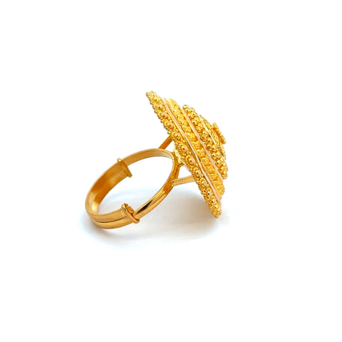 22k Yellow Gold Filigree Adjustable Cocktail  Rings in size 6 - 10 and total gold weight of 8.3g