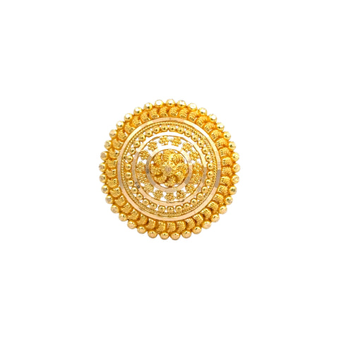 22k Yellow Gold Filigree Adjustable Cocktail  Rings in size 6 - 10 and total gold weight of 6.56g
