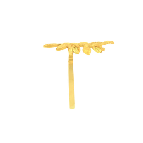 22k Yellow Gold Cocktail Fancy Ring in size 7 and total gold weight of 2.15g