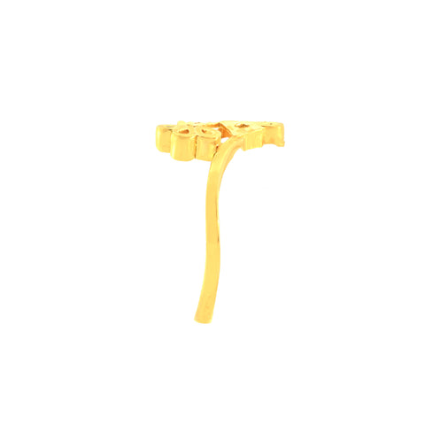 22k Yellow Gold Cocktail Fancy Ring in size 7 and total gold weight of 2.96g