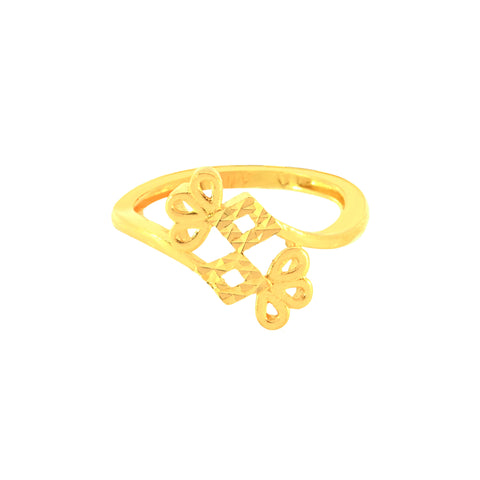 22k Yellow Gold Cocktail Fancy Ring in size 7 and total gold weight of 2.96g