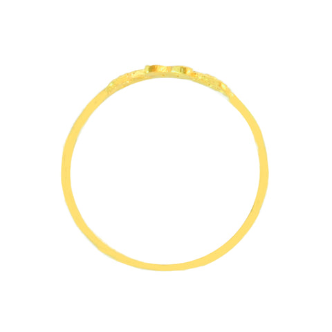 22k Yellow Gold Filigree Fancy Ring in size 8 and total gold weight of 1.48g