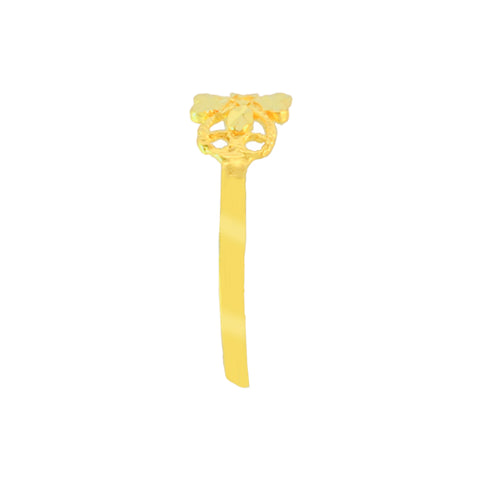 22k Yellow Gold Filigree Fancy Ring in size 8 and total gold weight of 1.48g