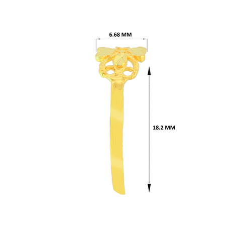 22k Yellow Gold Filigree Fancy Ring in size 8 and total gold weight of 1.48g