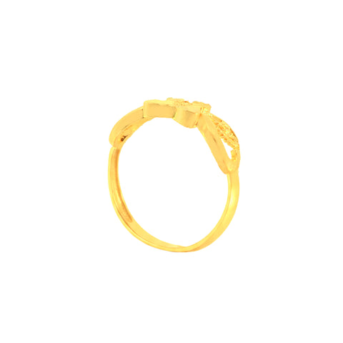 22k Yellow Gold Filigree Butterfly Ring in size 6.5 and total gold weight of 2.87g