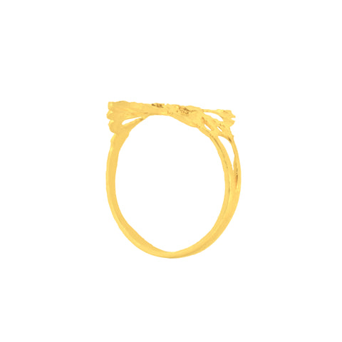 22k Yellow Gold Stylish Filigree Rings in size 7 and total gold weight of 3.25g